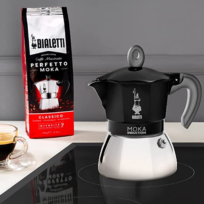 Ấm Moka Pot Induction 4 cup đun trên bếp từ