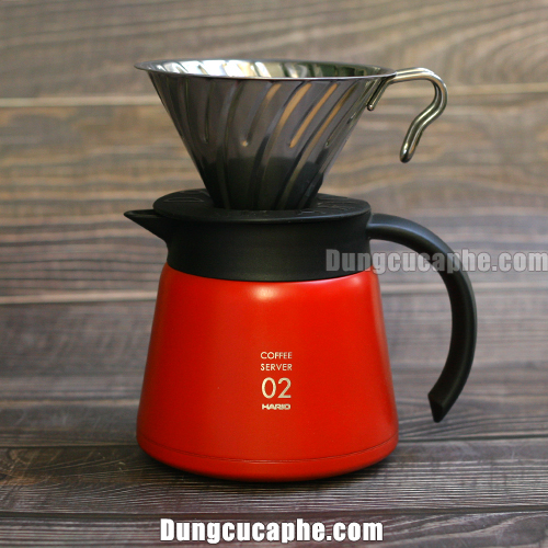 Phễu lọc kim loại Hario và bình đựng VHS-60 Hario