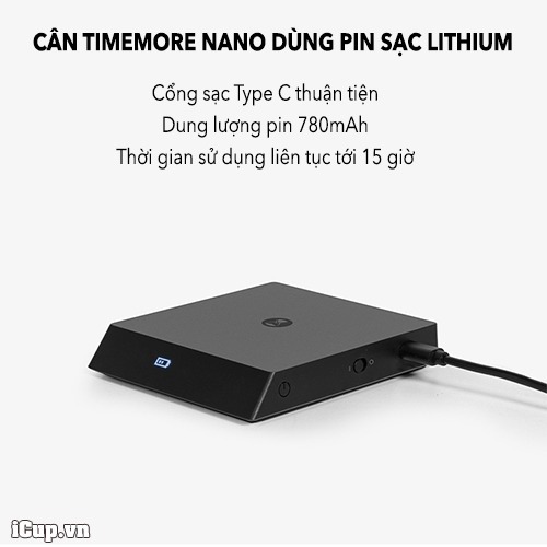 Cân Timemore dùng pin sạc