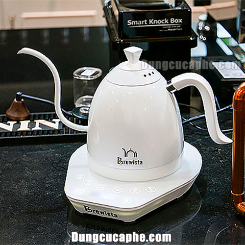Ấm đun và rót cà phê Drip 0,6L kiểm soát nhiệt độ Brewista Artisan – Full White